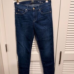 7 For All Mankind Dark Blue Skinny Jeans